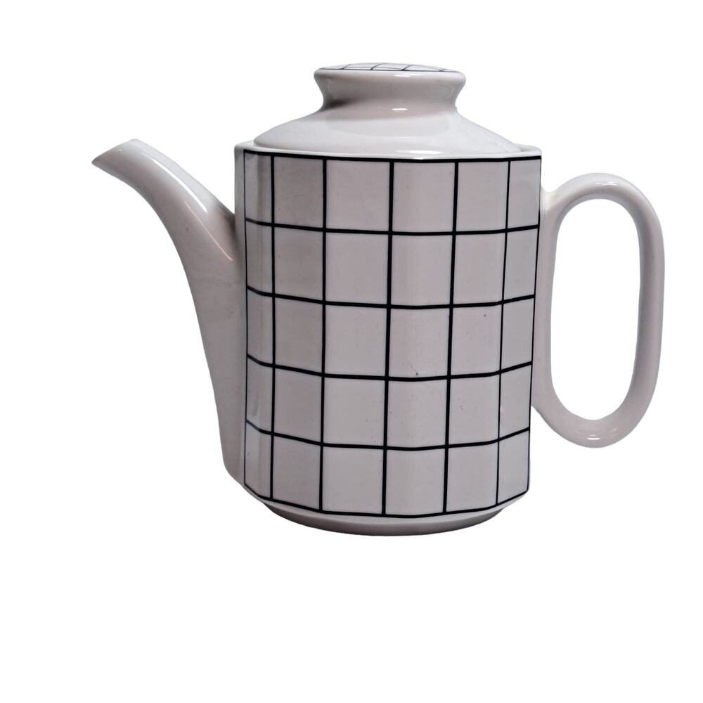 Teapot Made in Japan Blue White One Person Serving 5.5" Tall